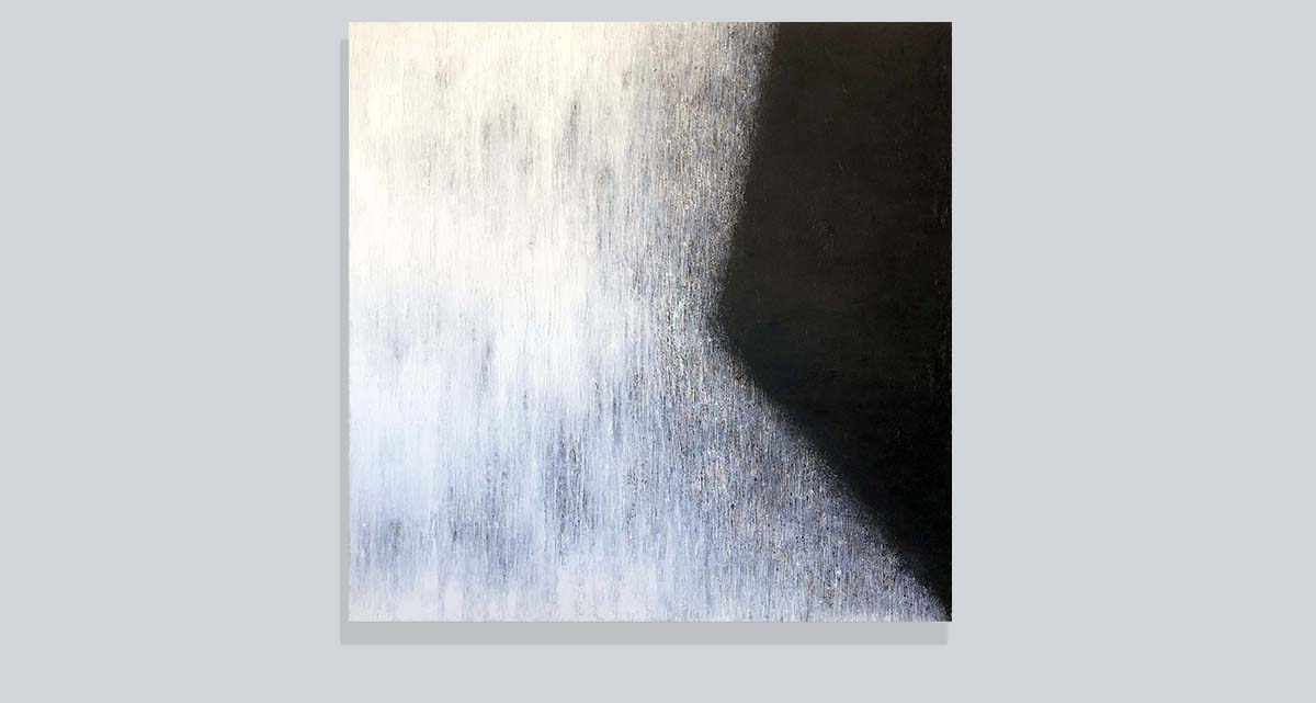 Oil on canvas black and white