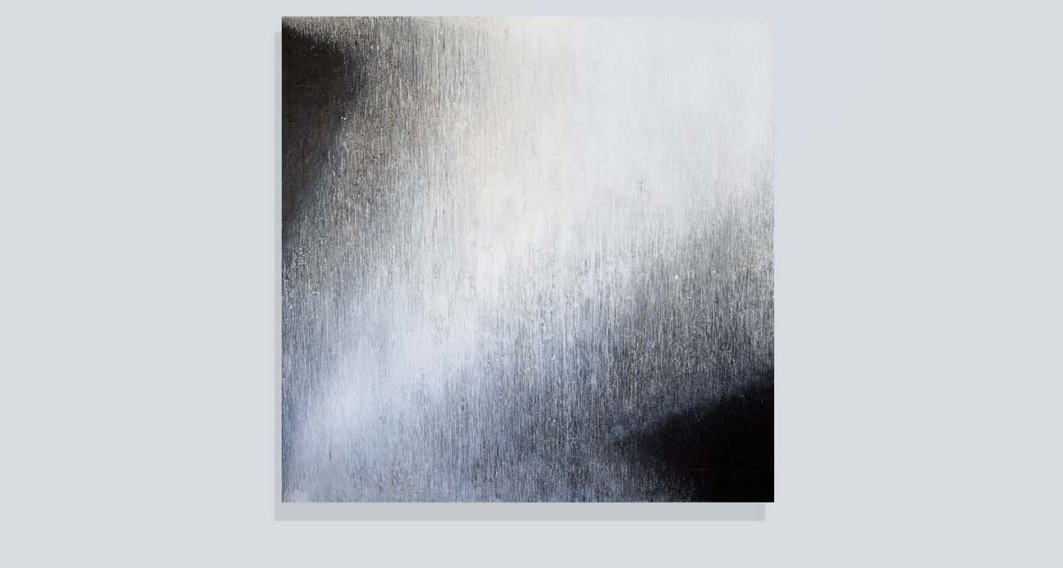 Oil on canvas black and white