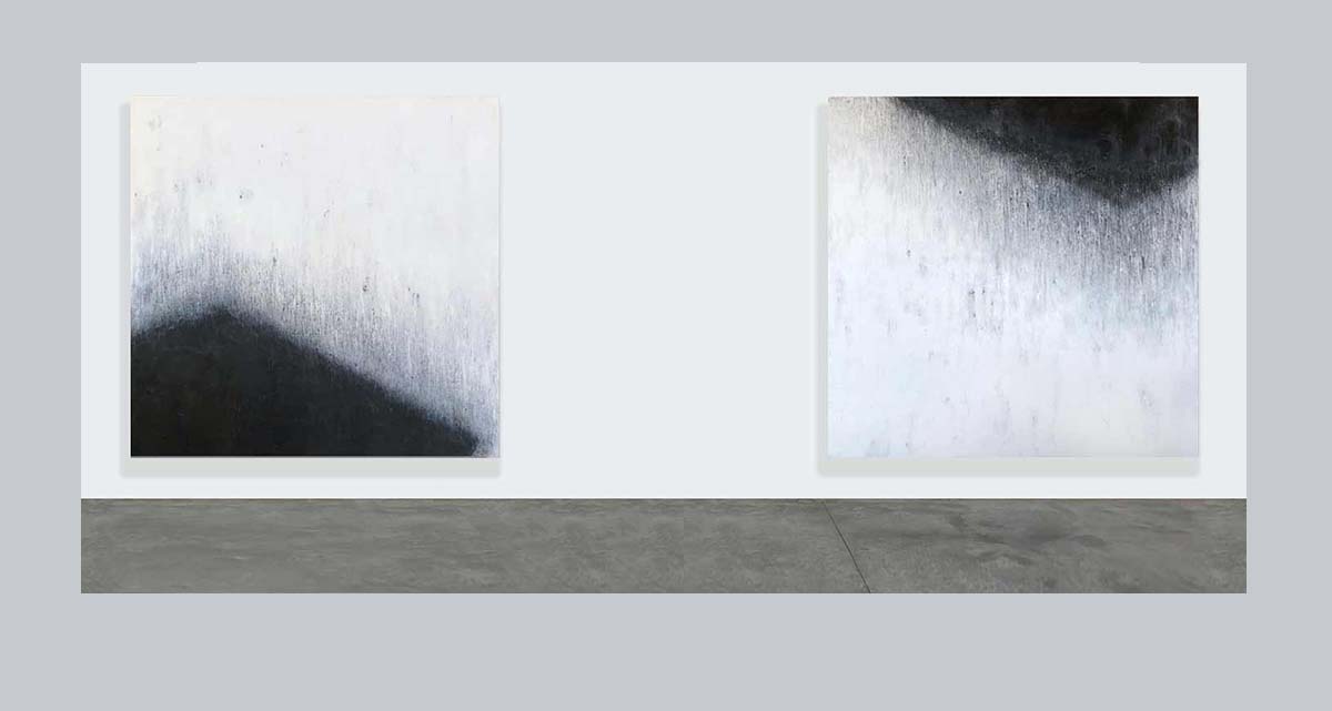 Oil on canvas diptych