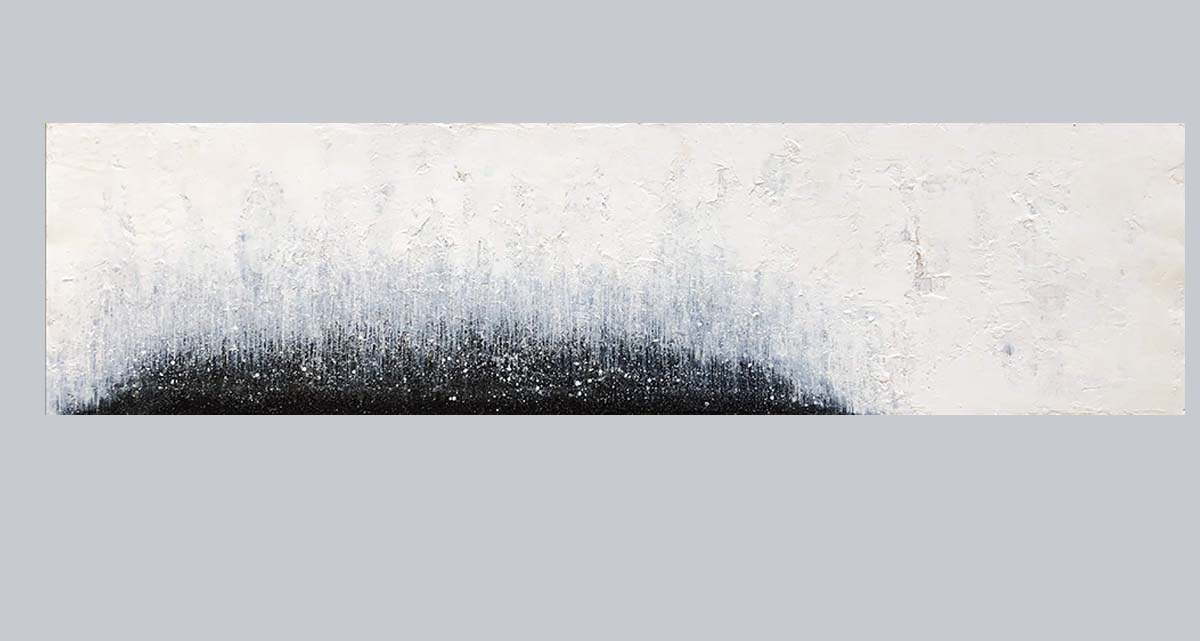 Oil on canvas black and white