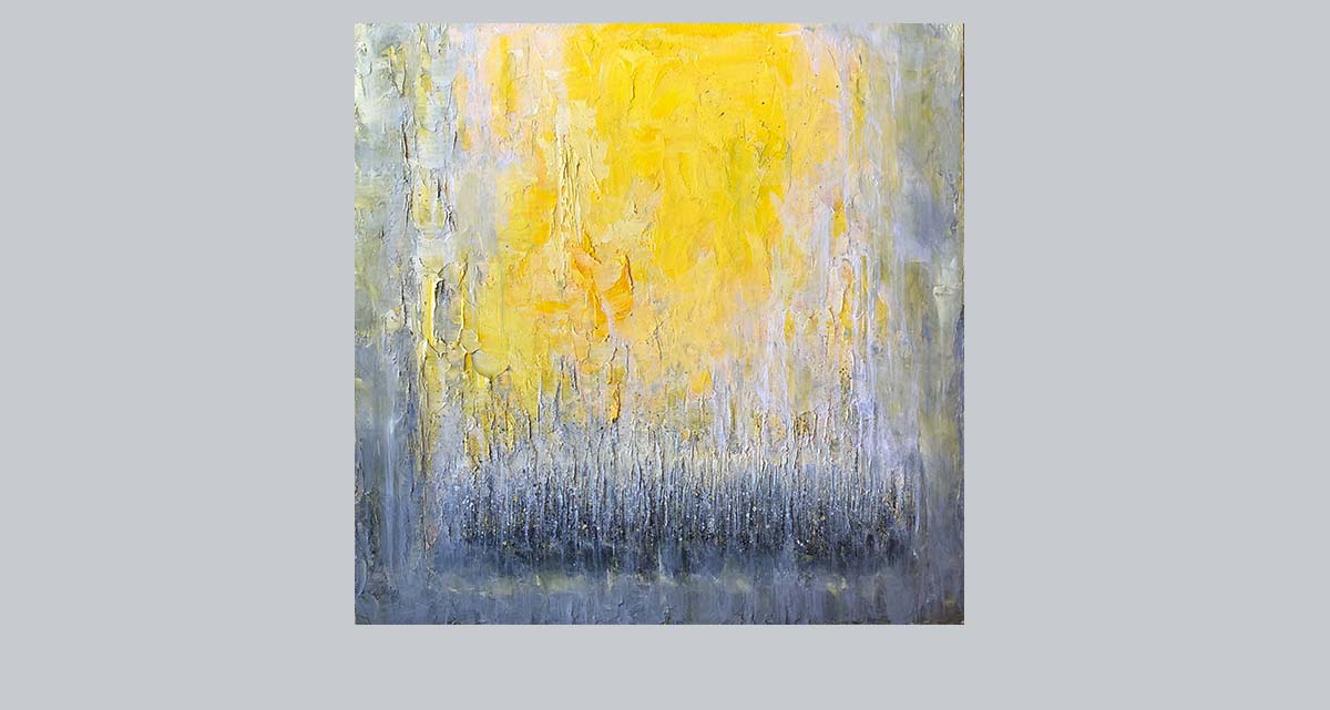 oil painting yellow, grey